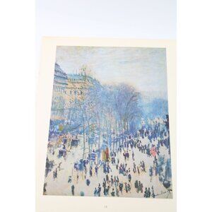 Claude Monet Print Boulevard Des capucines Blvd Vintage 93893